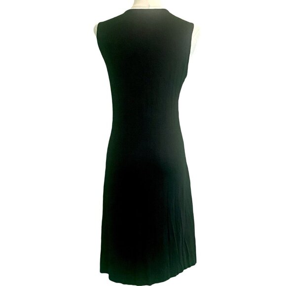 All Saints Jayda Sleeveless V-Neck Bodice Tied Handkerchief Knit Dress Size L - Picture 4 of 7